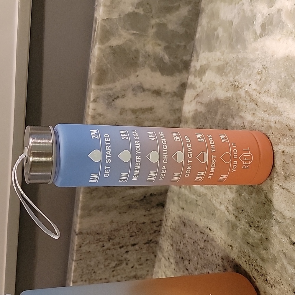 3pc Water Bottle Set gradient blue and orange - Picture 8 of 8